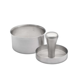 Weis 15231 Edelstahl Burgerpresse mit Gewichts-Skala