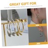 BESPORTBLE 1 Pair Curved Drop Earrings for Women Cross Linear
