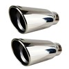 NETAMI Universal Exhaust Tip Stainless Steel Resonated Chrome Polish Bolt-on