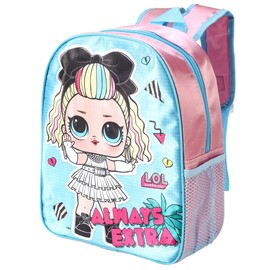TDL Girls LOL Surprise Backpack Childrens Character Bag Kids School Rucksack Satin Carry Bags