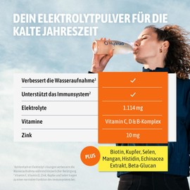 Hydraid Plus Immunity Mandarin Electrolyte Powder with Vitamin C & Zinc for Immune System, Sports & Hydration in Winter - 20 Sticks with Mandarin Flavour