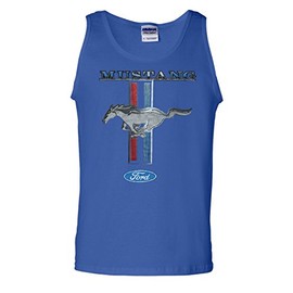 Ford Mustang Classic Tank Top GT Cobra Boss 302 Mach 1 Top Blue X-Large