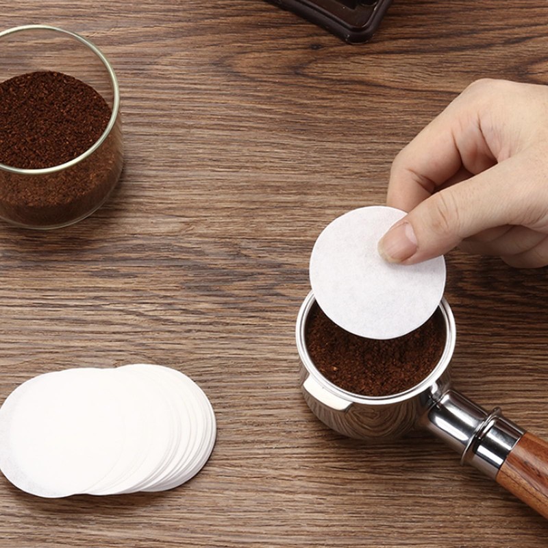 VZU 100pcs Coffee Filters Papers, Espresso Paper Filter 58mm, Unbleached