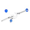 Oyaface 14G(1.6mm) Stainless Steel Black Silver Piercing Helix Industrial Barbells