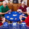 Gilprop 36.2 Inch Felt Card Table Game Cover Blue Foldable