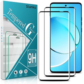 Slanku [2 Pack for Moto Edge 2024 Screen Protector Tempered Glass, 3D Curved full adhesive, Case Friendly, Anti Scratch