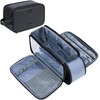 ZEEMO Travel Toiletry Bag for Men, Medium Water-Resistant Double-Sided Full-Open