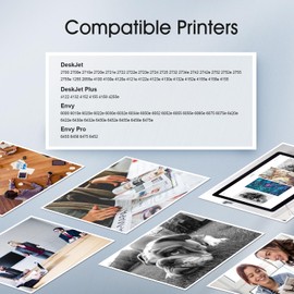 67XL Black Ink Cartridges Replacement for HP 67 67XL 67XXL High Yield for Envy 6052 6055e 6055 6075 Envy Pro 6455e 6455 6475 6452 6458 DeskJet 2755 4155 2755e Printer (2 Black)