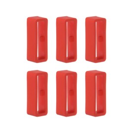 HARFINGTON 6pcs Watch Strap Loop Fastener Rings 18mm, Red