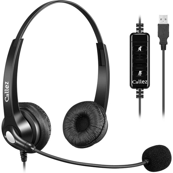 5 Pack USB Headset with Microphone Noise Cancelling & Audio