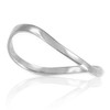 High Polish 925 Sterling Silver Wave Band Thumb Ring (Size