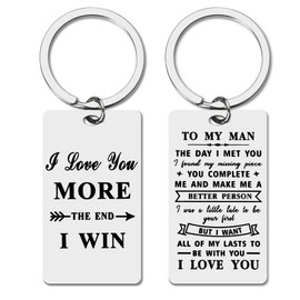 I Love You Keychain for Husband Birthday Gifts for Boyfriend Valentines Day Gift Ideas To My Man Key Chain Long Distance Relationship Gifts for Him Romantic Engagement Gifts for Couple Present