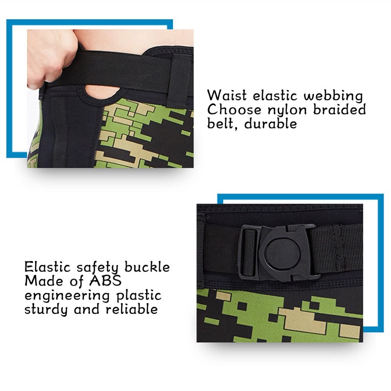 Pasamer Men's Neoprene Shorts Stretch Diving Shorts for Men Surfing