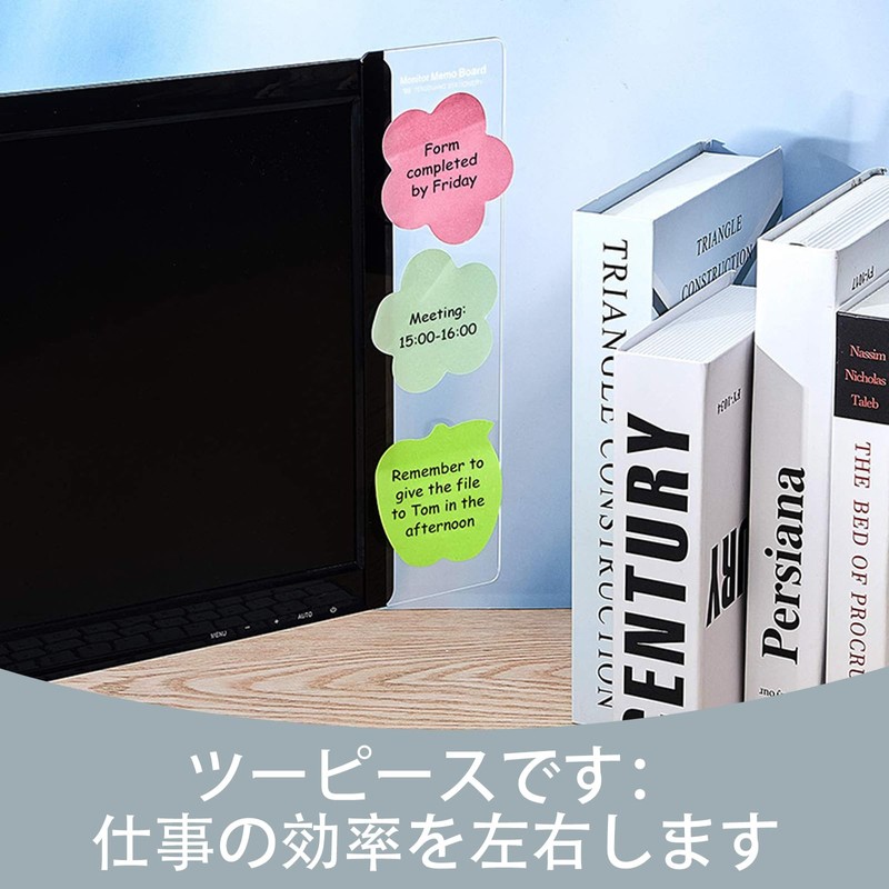 AiYa Memo Board Sticky Note Board for Computer Monitors, Transparent