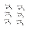 VILLFUL Door Stopper Hinge Pin 6 Pack Rubber Door Stops