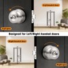 Probrico Brushed Nickel Bed/Bath Door Knobs, Satin Ball Door Knob,
