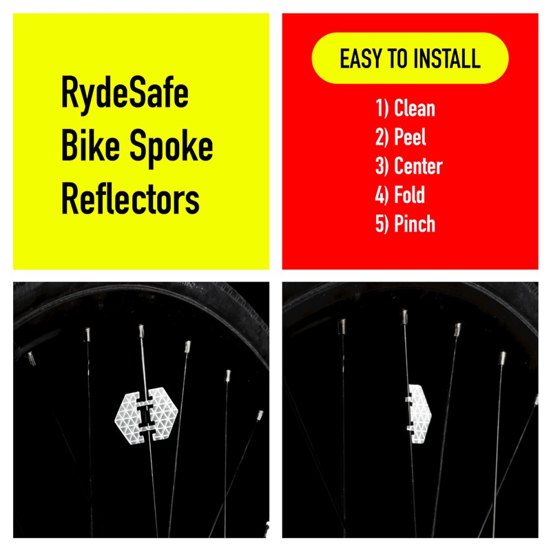 Bike Spoke Reflector Kit - Squircle - White