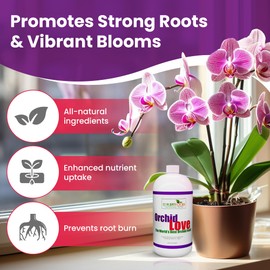 Orchid Love Orchid Fertilizer by GS Plant Foods - Liquid Fertilizer (1 Gallon) - Food and Nutrient Source Suitable for All Species and Types – Provides Nutritional Benefit to Orchids
