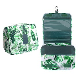 Reisekosmetiktasche, Hängende Kulturtasche für Frauen, für die Organisation von persönlichen Toilettenartikeln, Bananenblatt-Organizer mit Haken