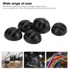 50pcs Cable Clip 3 Hole Silica Gel AntiCorrosion Black Adhesive