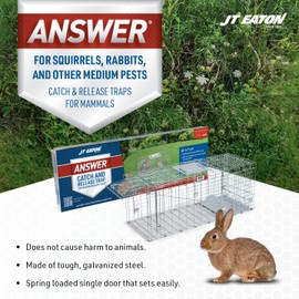 JT Eaton 465N/COV-FOR Wildlife Cage Trap with Cage Coat Cover for Medium Pests