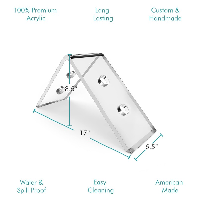 STAUBER Acrylic Wine Bottle Stand - Clear Tabletop Display -