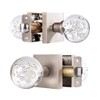 HIEMEY Passage Hall Closet Door Knobs Interior, Round Clear Bubble