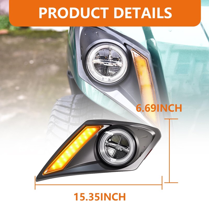 Shu-Ran Golf Cart LED Head Light Kits for Yamaha Drive