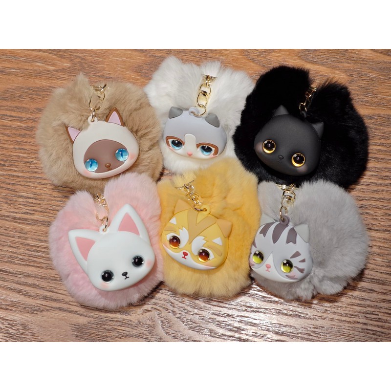 Pandachilla Multila Handmade, Super Kawaii Cat Bag Charm Keychain, Devonlex