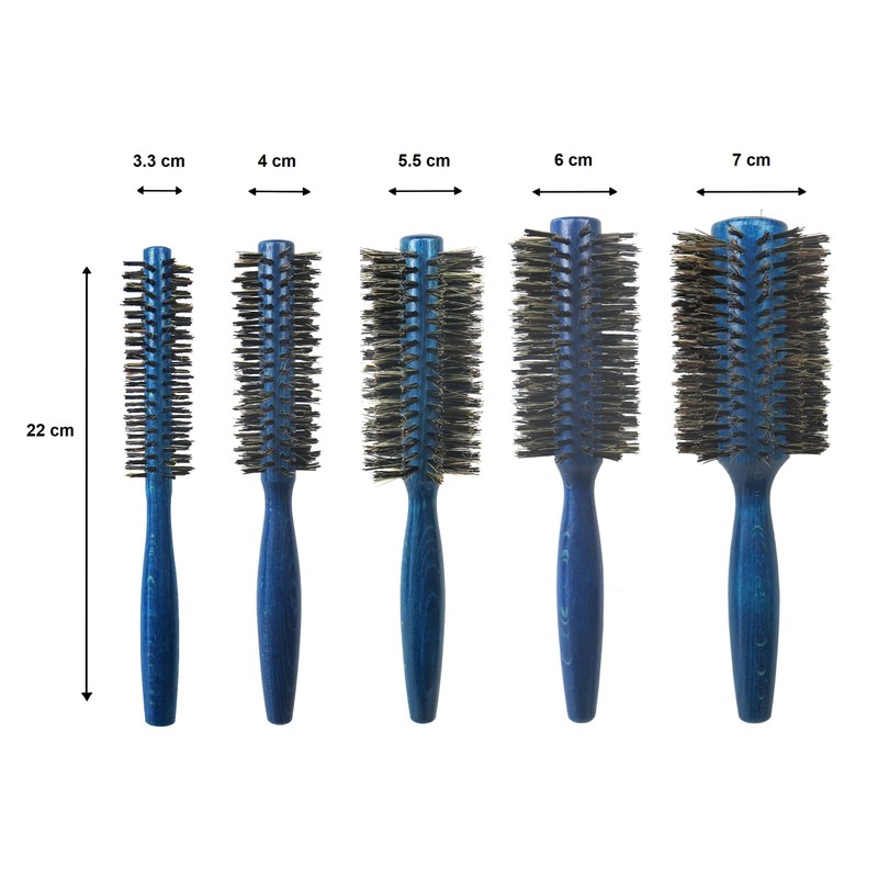 Tredoni 40 mm 100% Natural Boar Bristle Hair Brush Extra