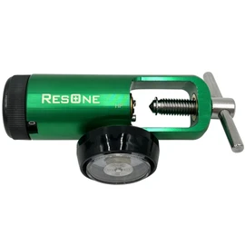ResOne CGA‑870 Oxygen Cylinder Regulator, Adjustable 0–25 LPM, Aluminum/Brass – MR870‑25B