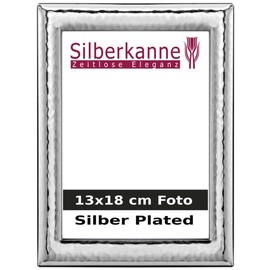 SILBERKANNE Monaco Picture Frame 13 x 18 cm Photo with Wooden Back Premium Silver Plated Elegant Silver-Plated in Top Workmanship
