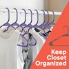Campior Purple Plastic Hangers 10 Pack Heavy-Duty, Space-Saving, Non-Slip, Durable