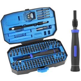 QWORK Precision Screwdriver Set 153 in 1, Small Magnetic Screwdriver Set with Case for Electronics Repair