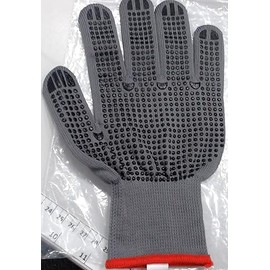 Polyco 801-MAT PVC Dotted Gripper Gloves, Single Pair, Size 7/Small, Grey