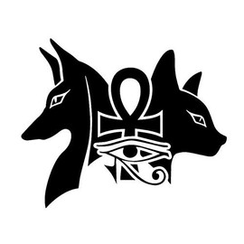 keecam Car Sticker 15.913Cm Vinyl Decal Ancient Egyptian Dogs Bastet Eye of Horus Car Sticker Accessories