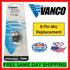 For 8 Pin Vanco CBC8P CB Radio Microphone 8 Pin Male Panel Jack Replacement Connector Kit