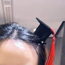 Mini Graduation Cap Hairpin Graduation Topper Middle School High School Graduation Doctoral Cap Completion Ceremony Celebration (WFLHKRQ) / 미니 학사모 머리핀 졸업 토퍼 중학교 고등학교 졸업식 박사모 수료식 축하 (WFLHKRQ)
