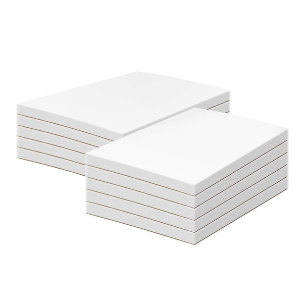 White Memo Pads, 50 Sheets Per Pad, (10 Pads Per