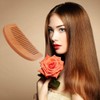 High Quality Wooden Comb, Natural Peach Wood Comb, Scalp Massage,