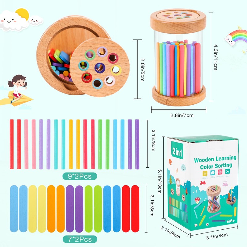 SUNtoys Wooden Learning Colour Sorting