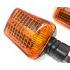 Motorcycle 21 W Indicator Pair Black with Yellow Lenses