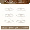 Nelytiya 6 Pieces Anklet for Women Gold Silver Anklet for