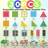 Oriate City Road Set Magnetic Tiles, Rolling Rescue Toy Cars