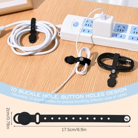 Magnetische Kabelbinder, 6 Stück Verstellbare Silikon Magnet Kabelbinder für Kabelmanagement Wiederverwendbare Magnetische Kabelbinder zur Organisation von Kabeln im Haushalt, in der Küche und im Büro