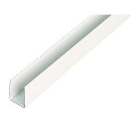 Alberts 498924 U-Profile, Plastic, White, 1000 x 10 x 10 mm, Set of 13