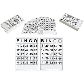 SEETOOOGAMES - Hojas de Tarjetas de Juego de Bingo  Tarjetas de Papel Reutilizables a Granel  Juego de Bingo para Adultos, Familia, Fiesta, Grupos
