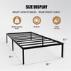 Heavy Duty Metal Bed Frame Twin Size 38" W 75"