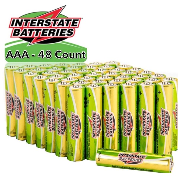 Interstate Batteries AAA Alkaline Battery (48 Pack) All-Purpose Battery 1.5V High Performance Battery Workaholic (DRY7002)
