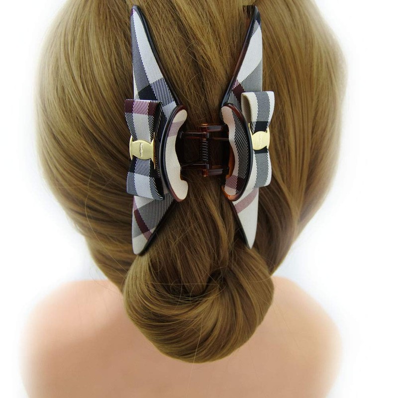 Meilliwish Edel Wunderschönen Lady Haarklammer-Clip 1 Stück(D90)(SemicircleBlack)